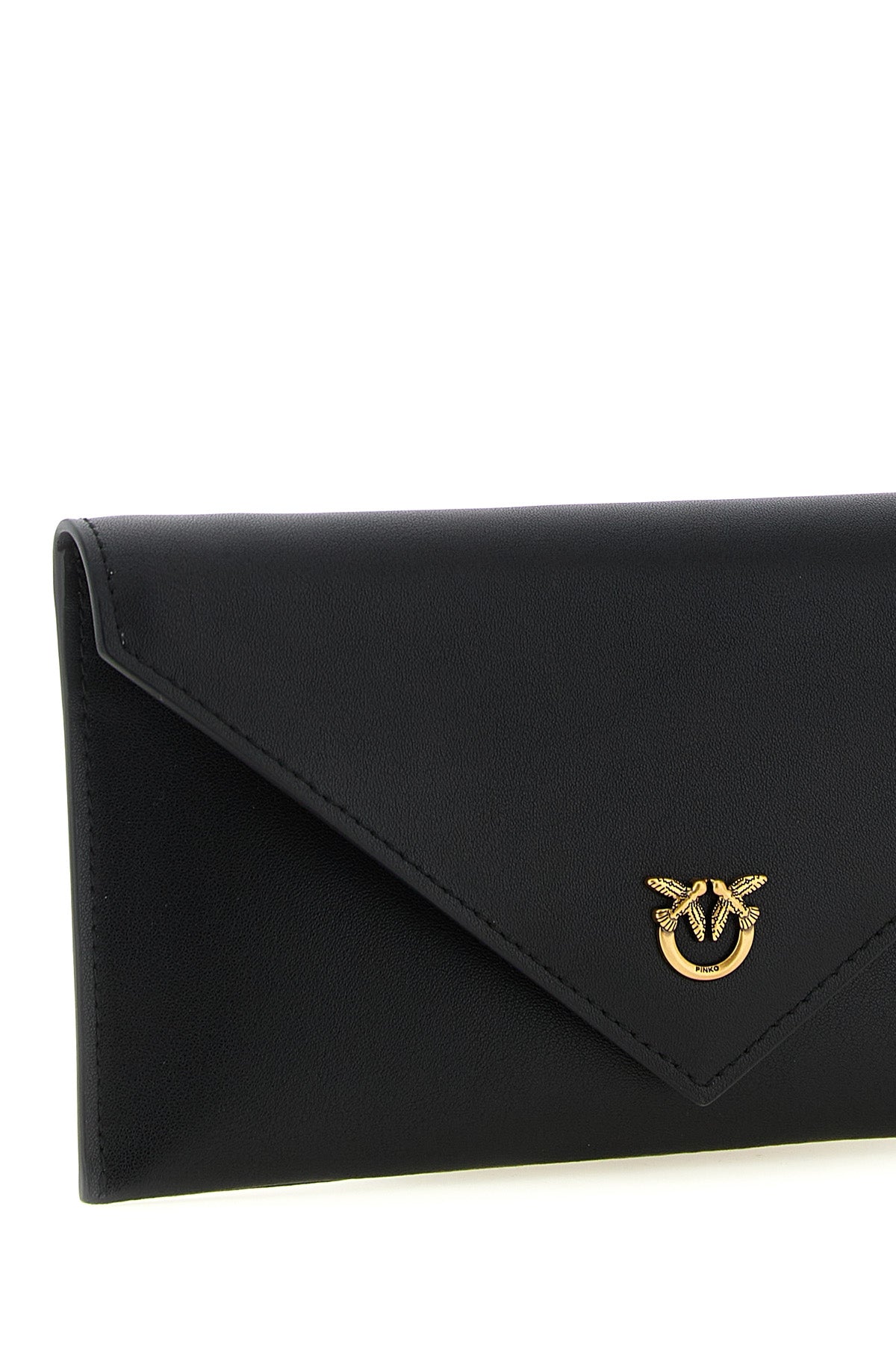 flat mini wallet on chain in silky hand-leather