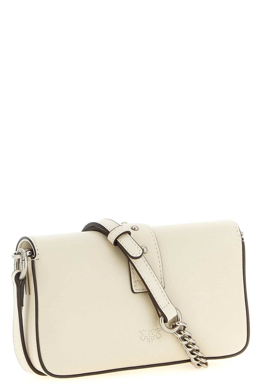 PINKO OS love one slouchy baby silk leather crossbody bag