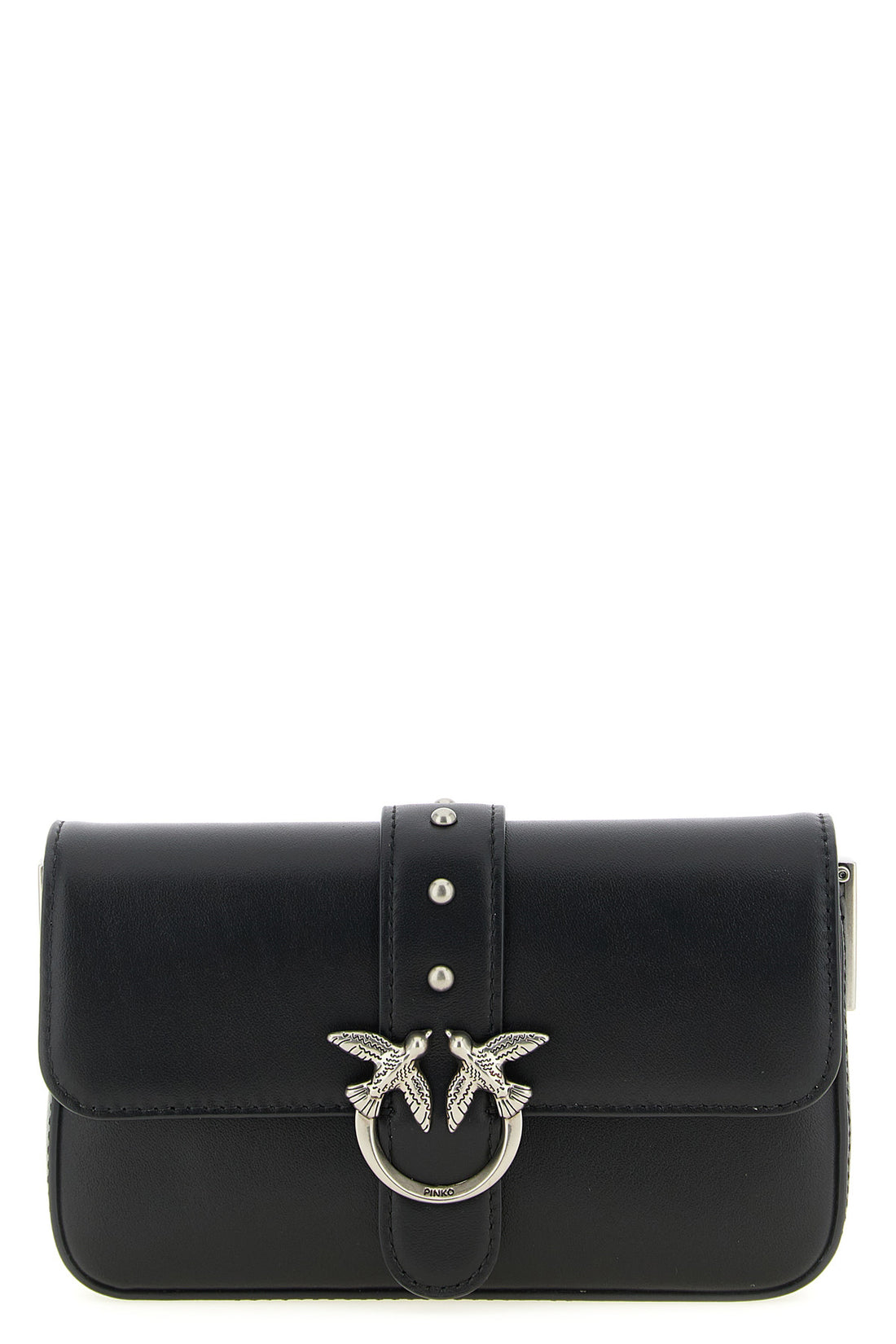 PINKO OS love one slouchy baby silk leather crossbody bag