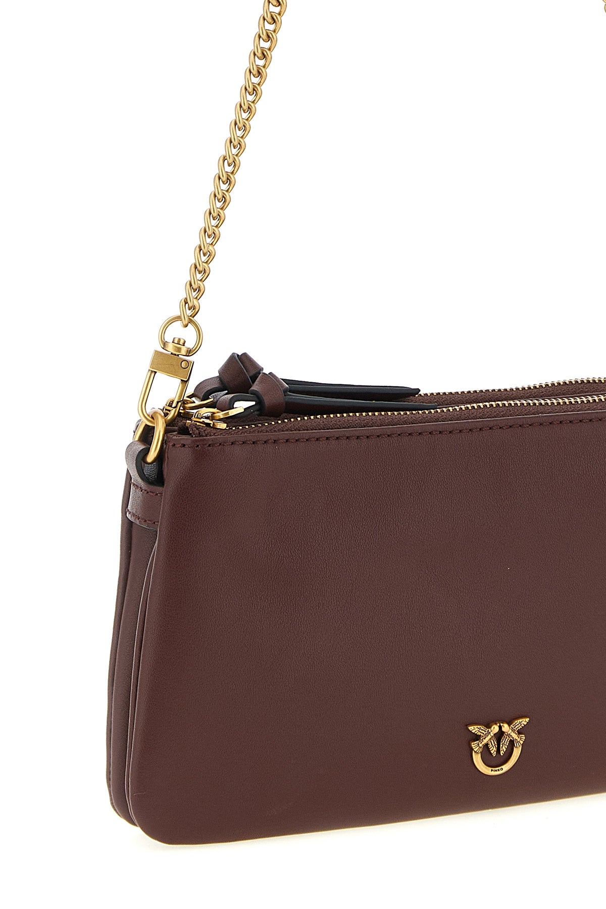 small leather mini double crossbody bag