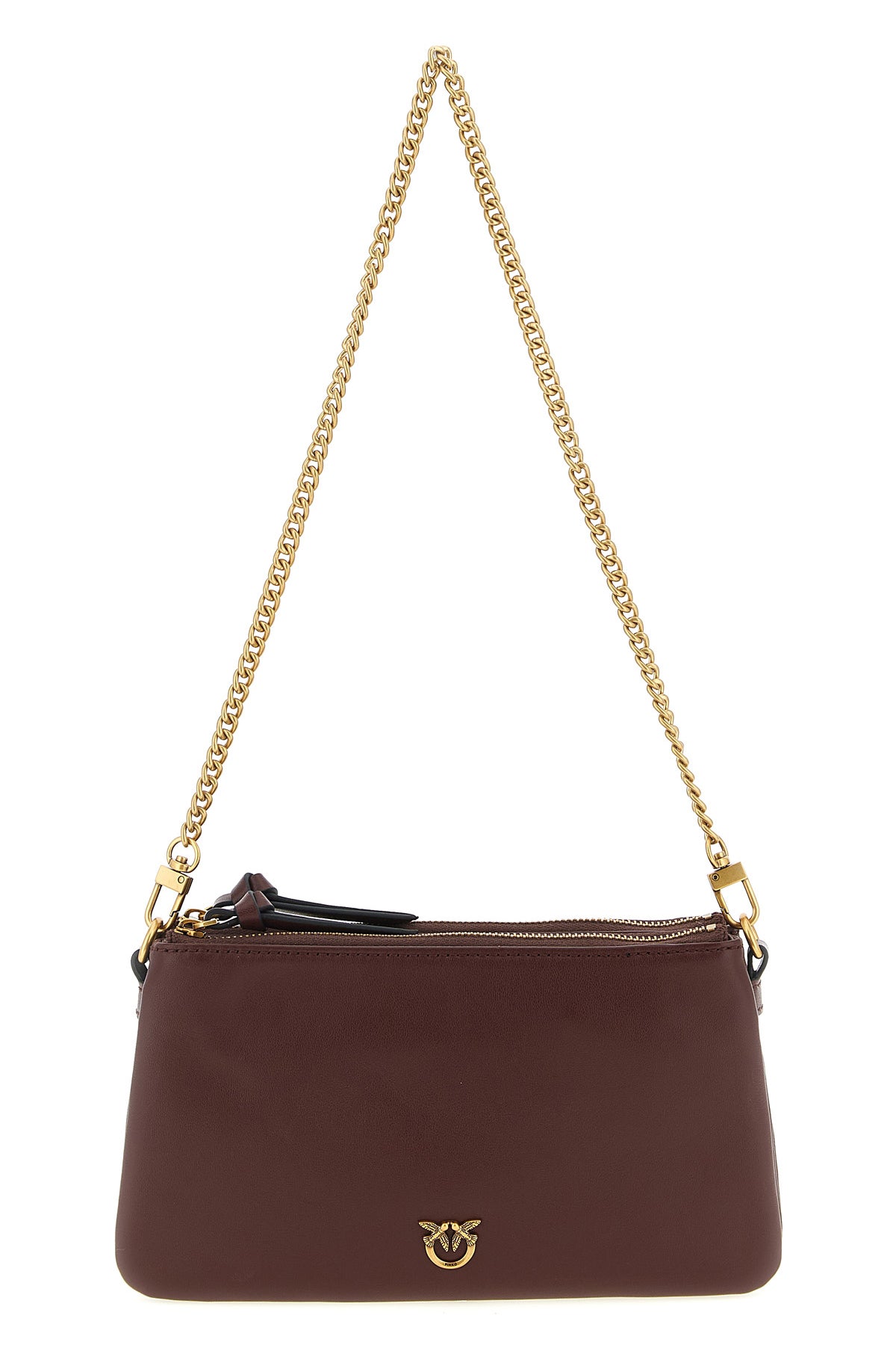 small leather mini double crossbody bag