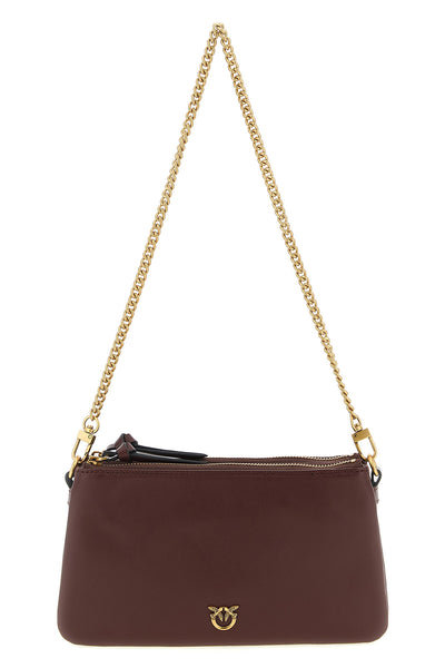 small leather mini double crossbody bag