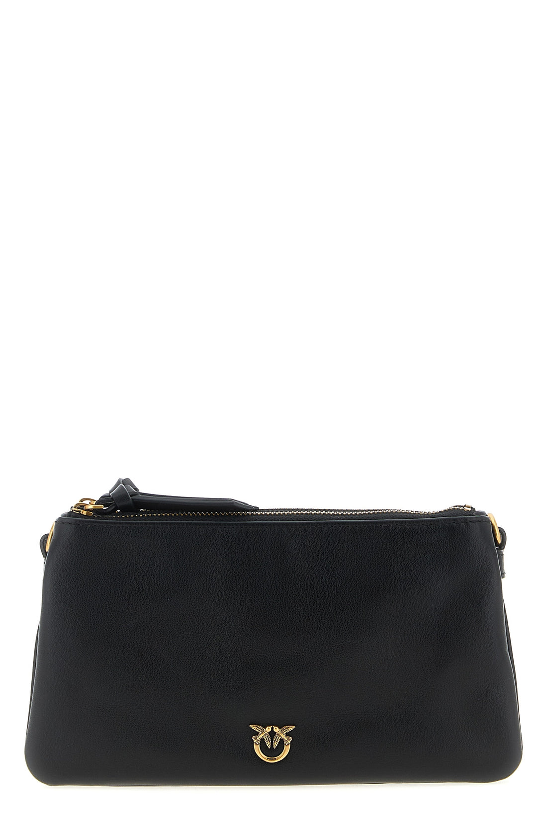 PINKO OS small leather mini double crossbody bag
