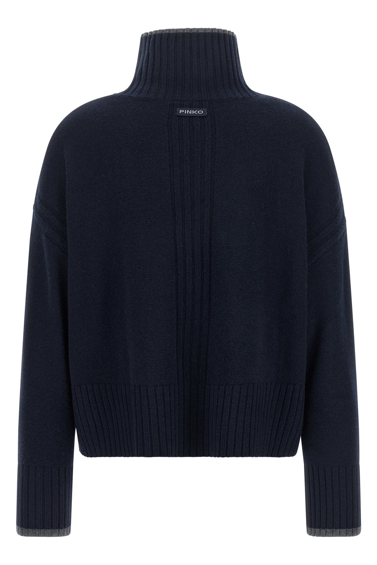 the turtleneck sweater by pinko defines a contemporary silhouette through relaxe