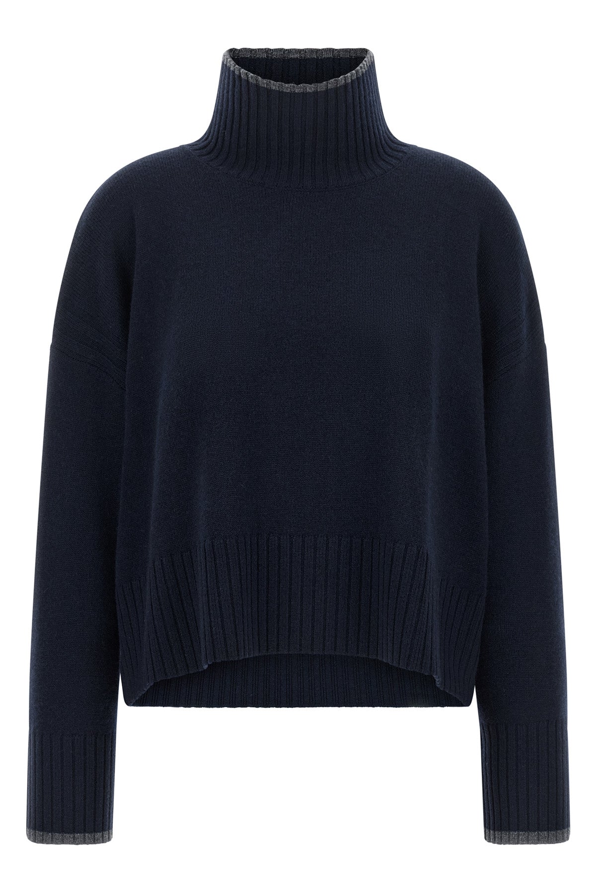 the turtleneck sweater by pinko defines a contemporary silhouette through relaxe
