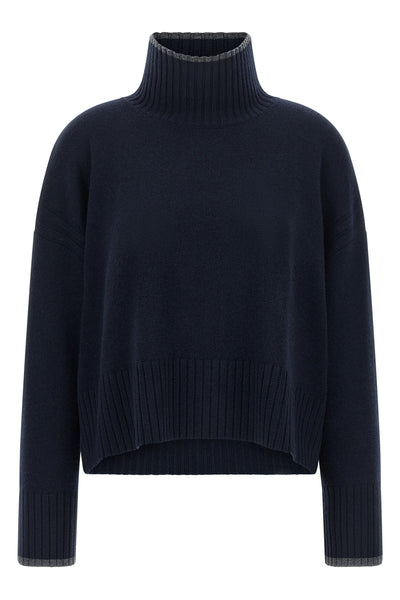 the turtleneck sweater by pinko defines a contemporary silhouette through relaxe