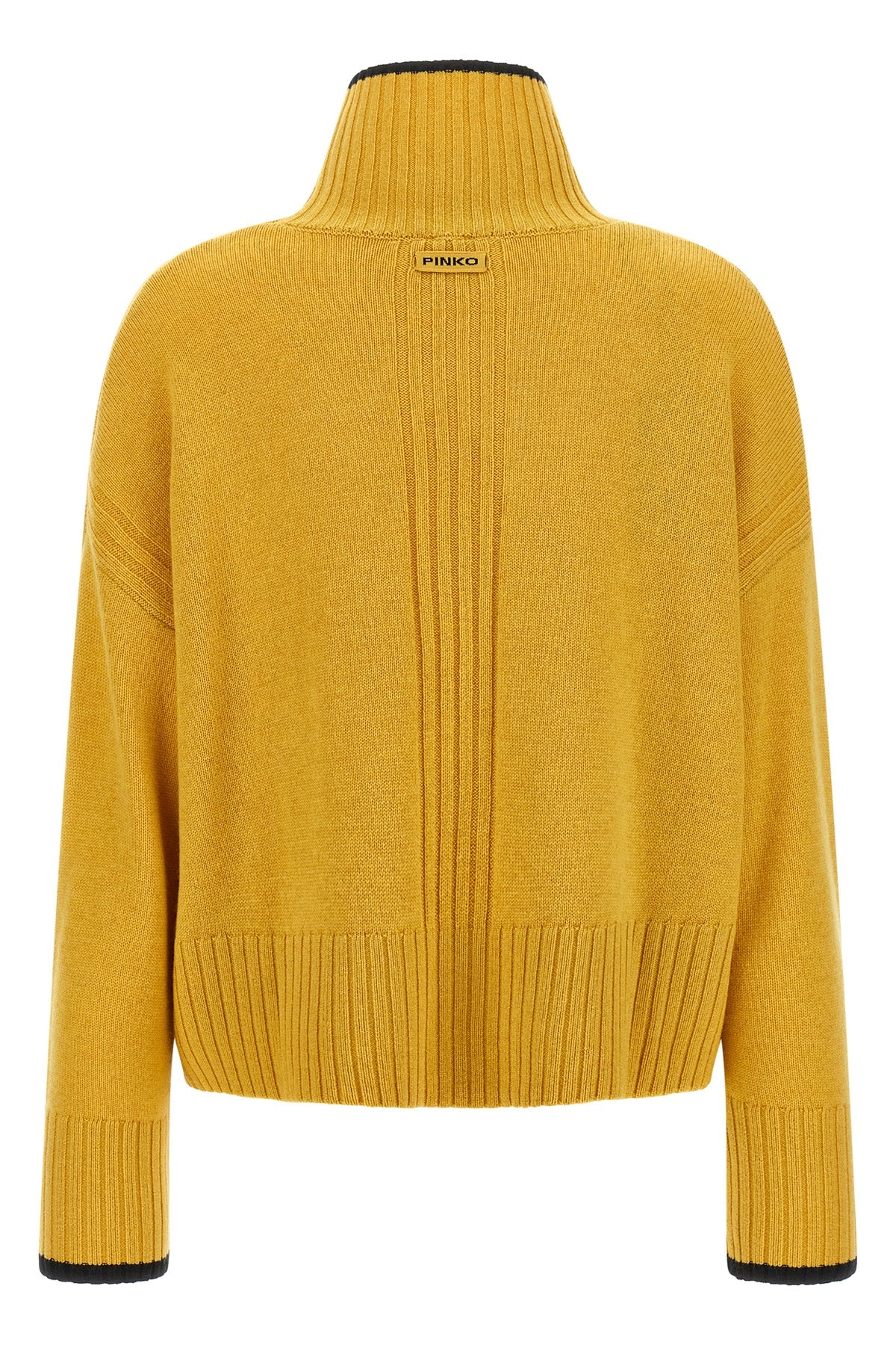 the turtleneck sweater by pinko defines a relaxed silhouette through boxy volume