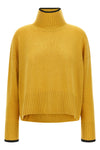 the turtleneck sweater by pinko defines a relaxed silhouette through boxy volume