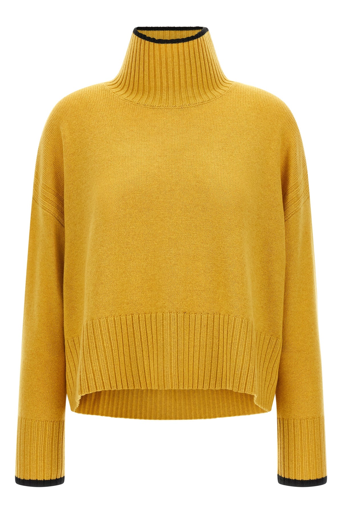 the turtleneck sweater by pinko defines a relaxed silhouette through boxy volume
