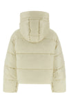 impasto quilted and padded technical canvas down jacket