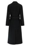 long cerfoglio single-breasted coat in diagonal bouclé wool blend fabric