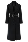 long cerfoglio single-breasted coat in diagonal bouclé wool blend fabric