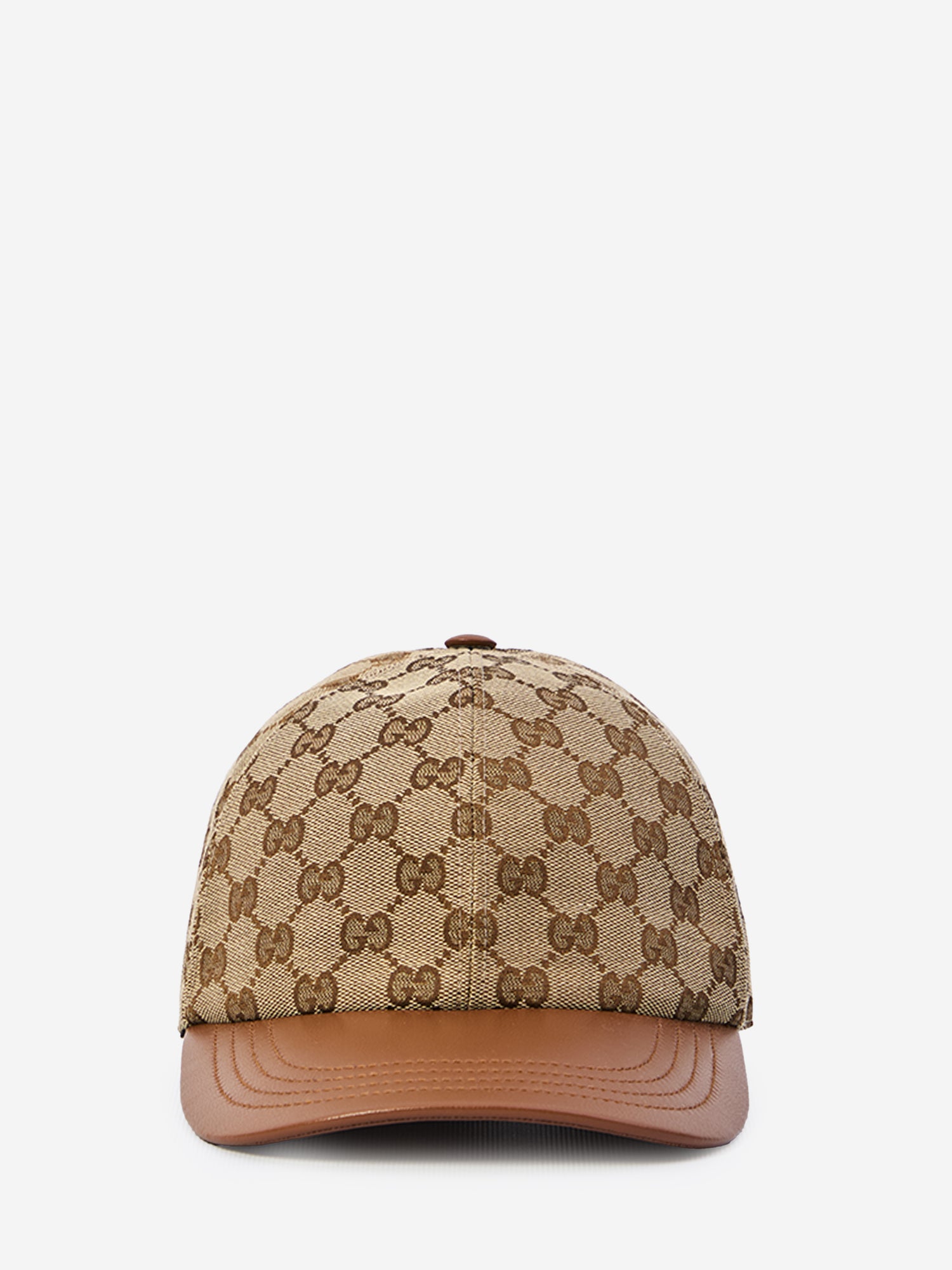 GUCCI S baseball cap with leather visor