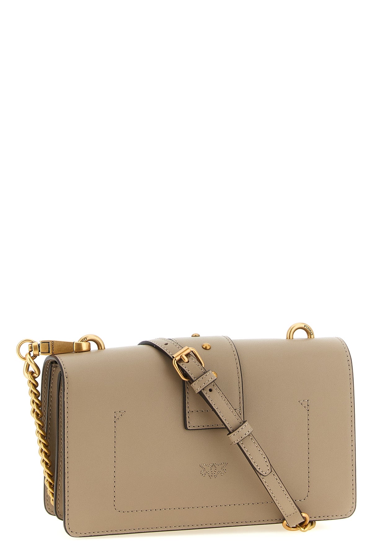 the small love one pinko shoulder bag defines a structured aesthetic through a