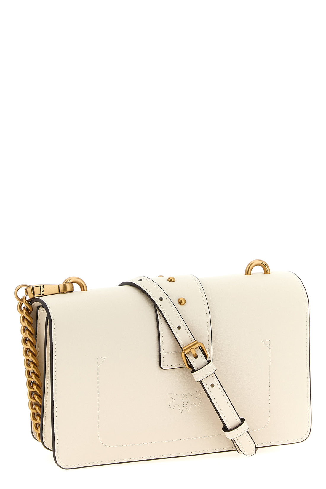 PINKO OS love one mini leather crossbody bag