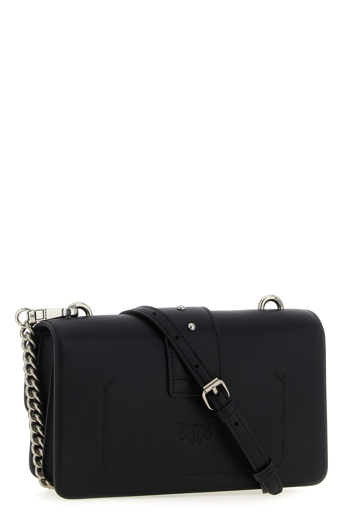 PINKO OS love one mini leather crossbody bag