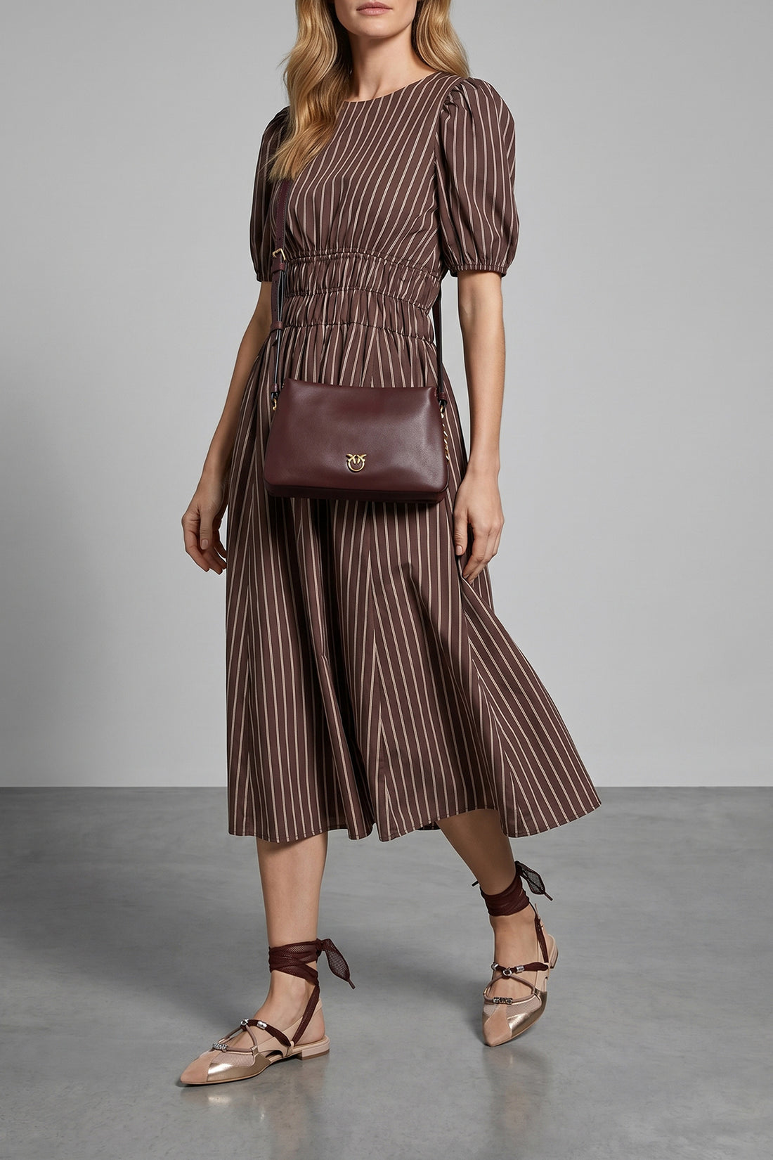 PINKO OS triplet mini crossbody bag in calf leather