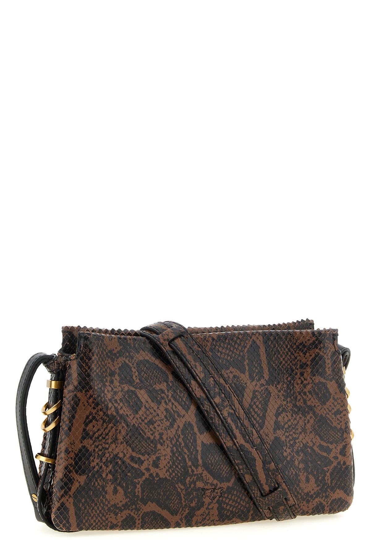 the pinko shoulder bag is distinguished by a structured construction in pure cal