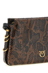 the pinko shoulder bag is distinguished by a structured construction in pure cal