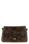 the pinko shoulder bag is distinguished by a structured construction in pure cal