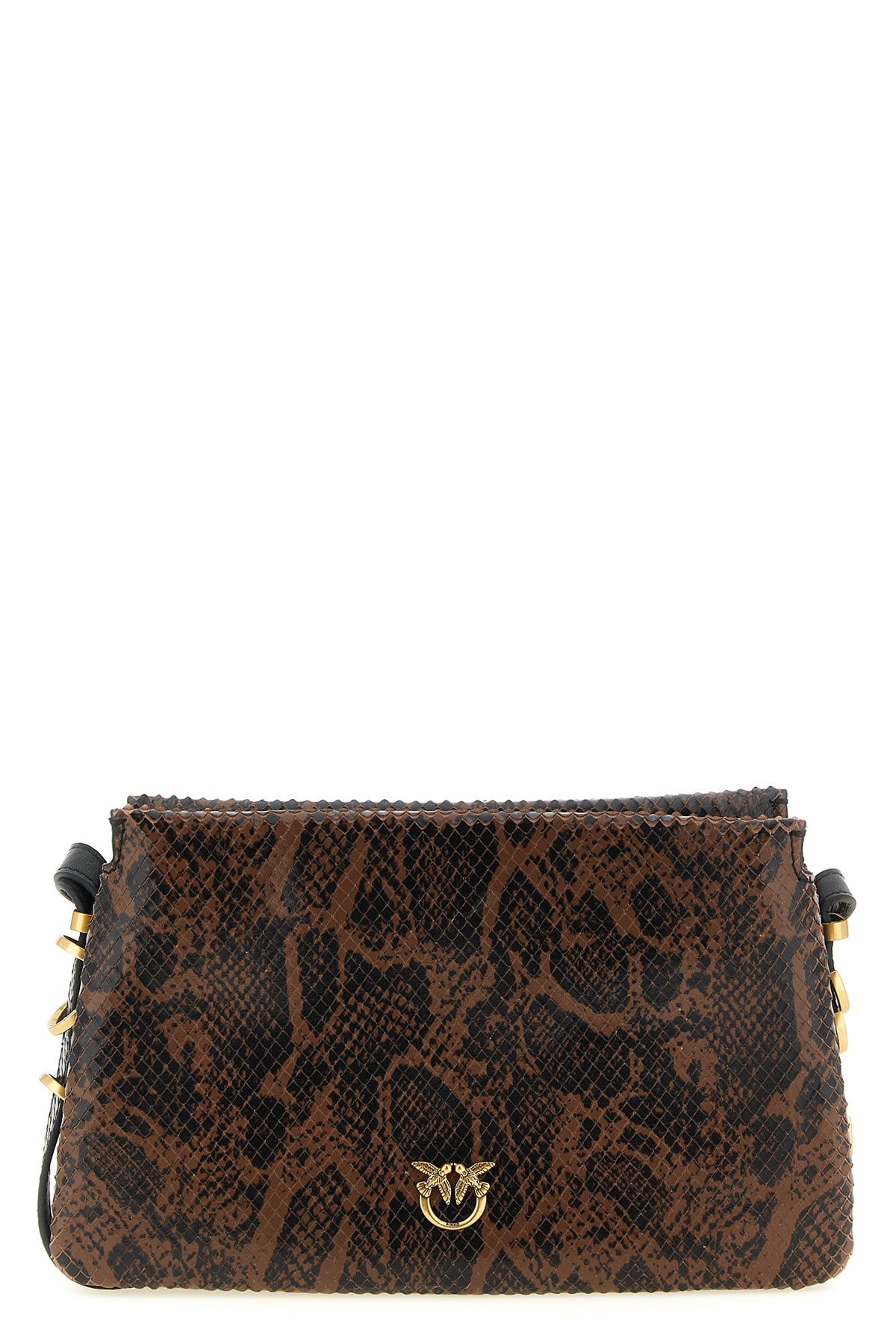 the pinko shoulder bag is distinguished by a structured construction in pure cal