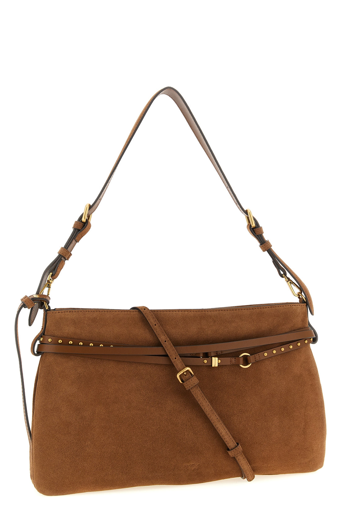 PINKO OS large suede belt shoulder bag