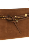 large suede belt shoulder bag