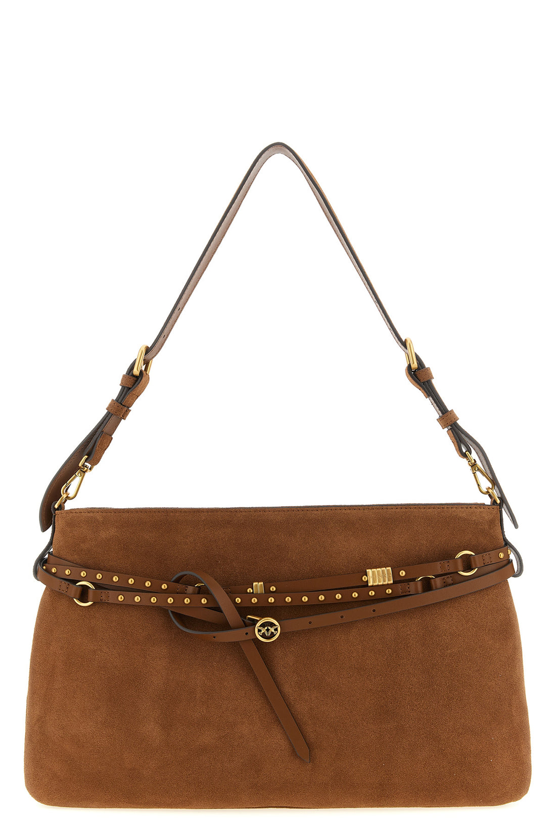 PINKO OS large suede belt shoulder bag