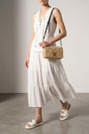 love bag click soft horizontal braided raffia clutch bag