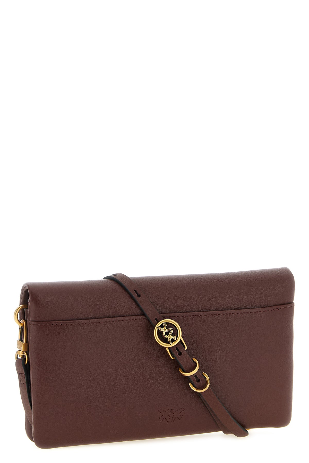 love click soft horizontal mini padded leather clutch bag