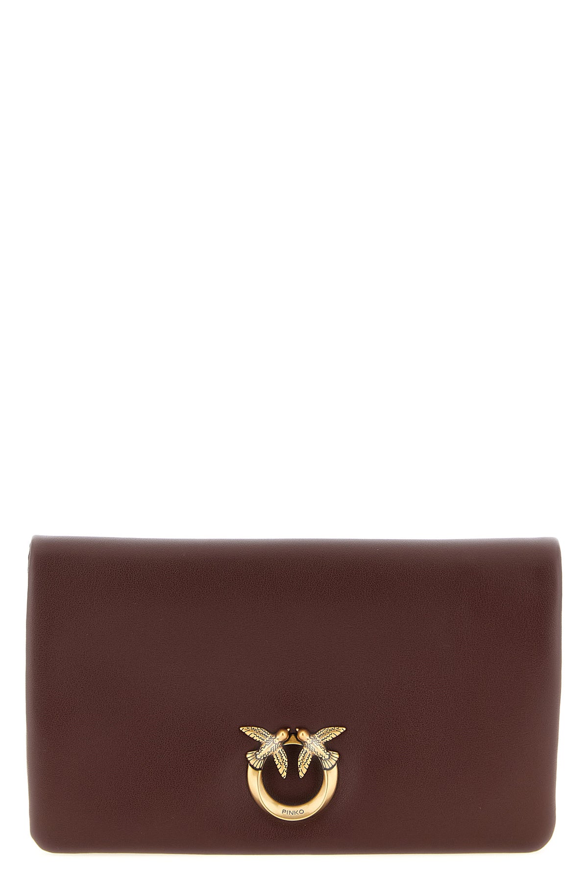 love click soft horizontal mini padded leather clutch bag