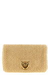 love bag click soft horizontal mini crossbody bag in woven raffia