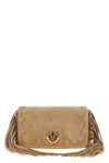 love click soft horizontal mini suede clutch bag