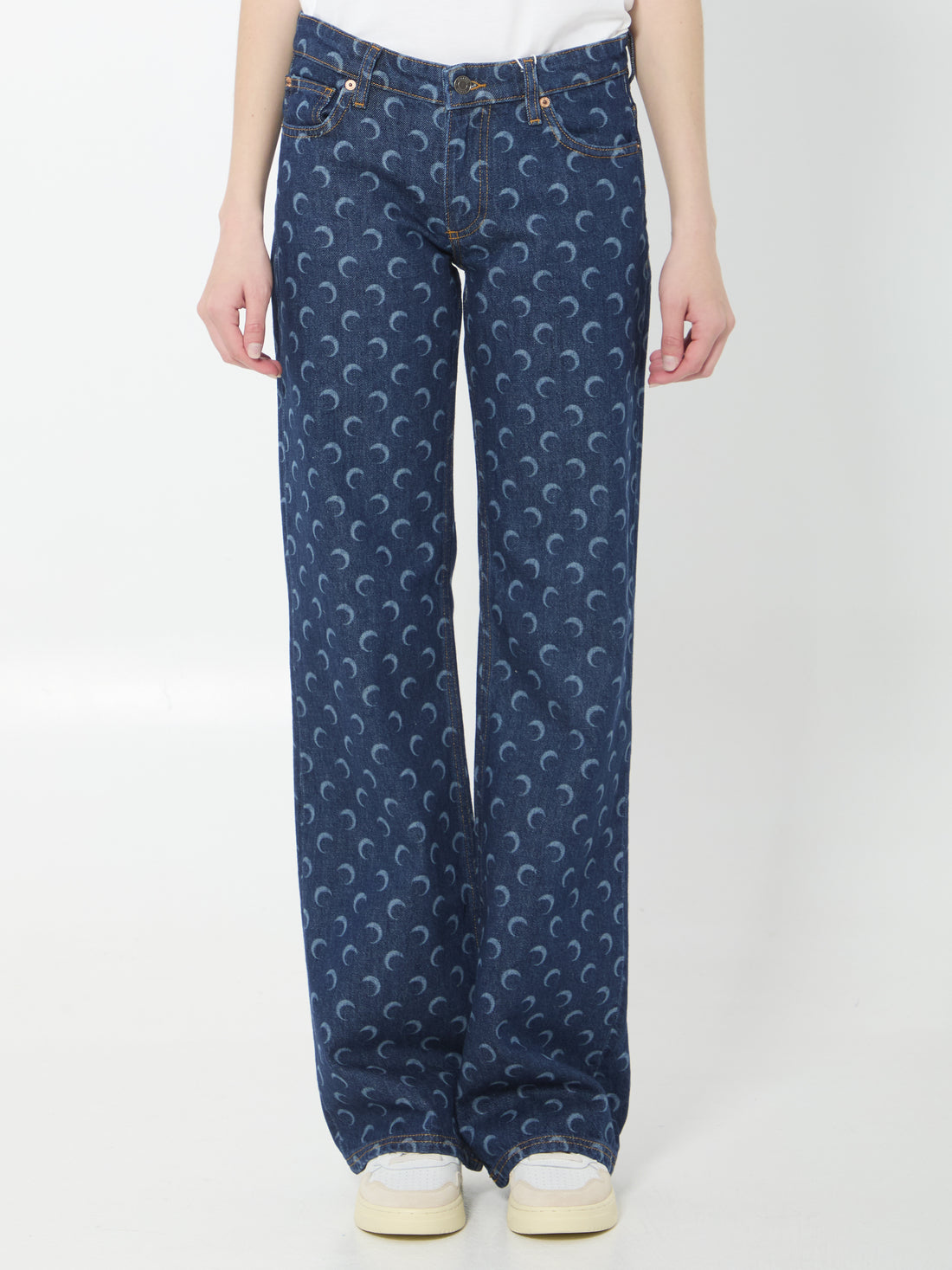 MARINE SERRE 36 midnight bootcut jeans