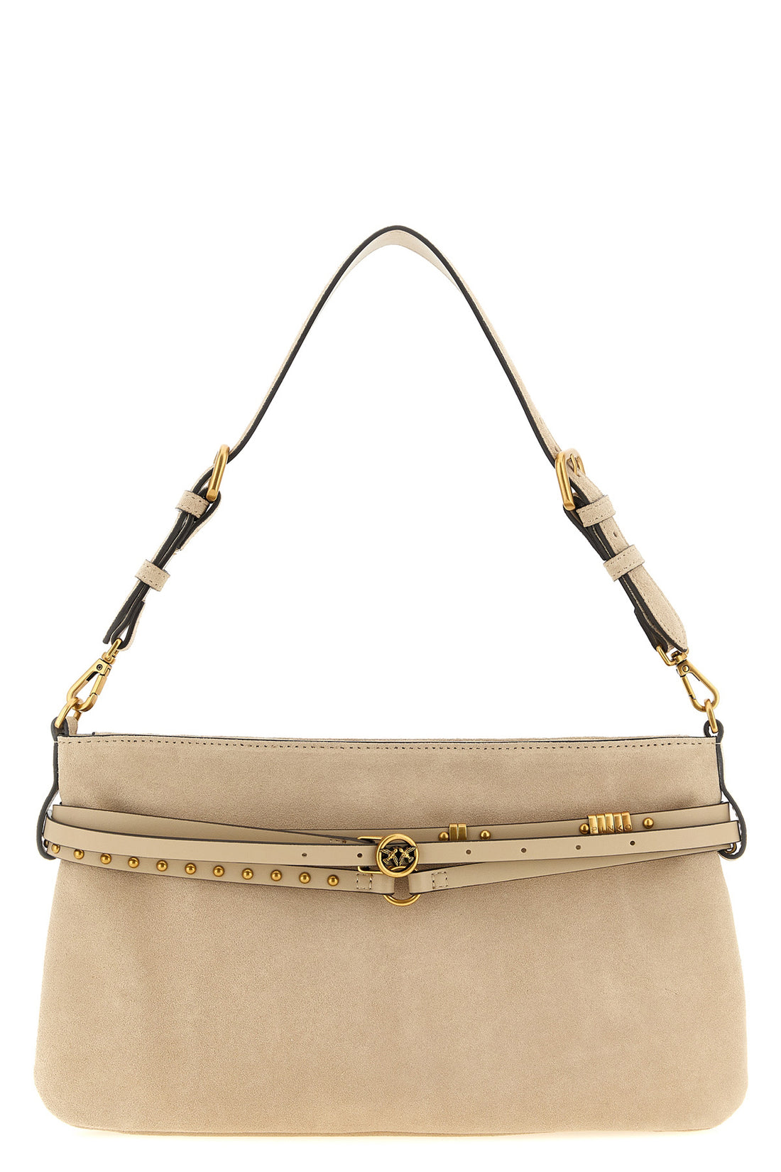 PINKO OS belt suede medium shoulder bag