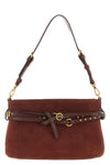small suede shoulder bag belt mini