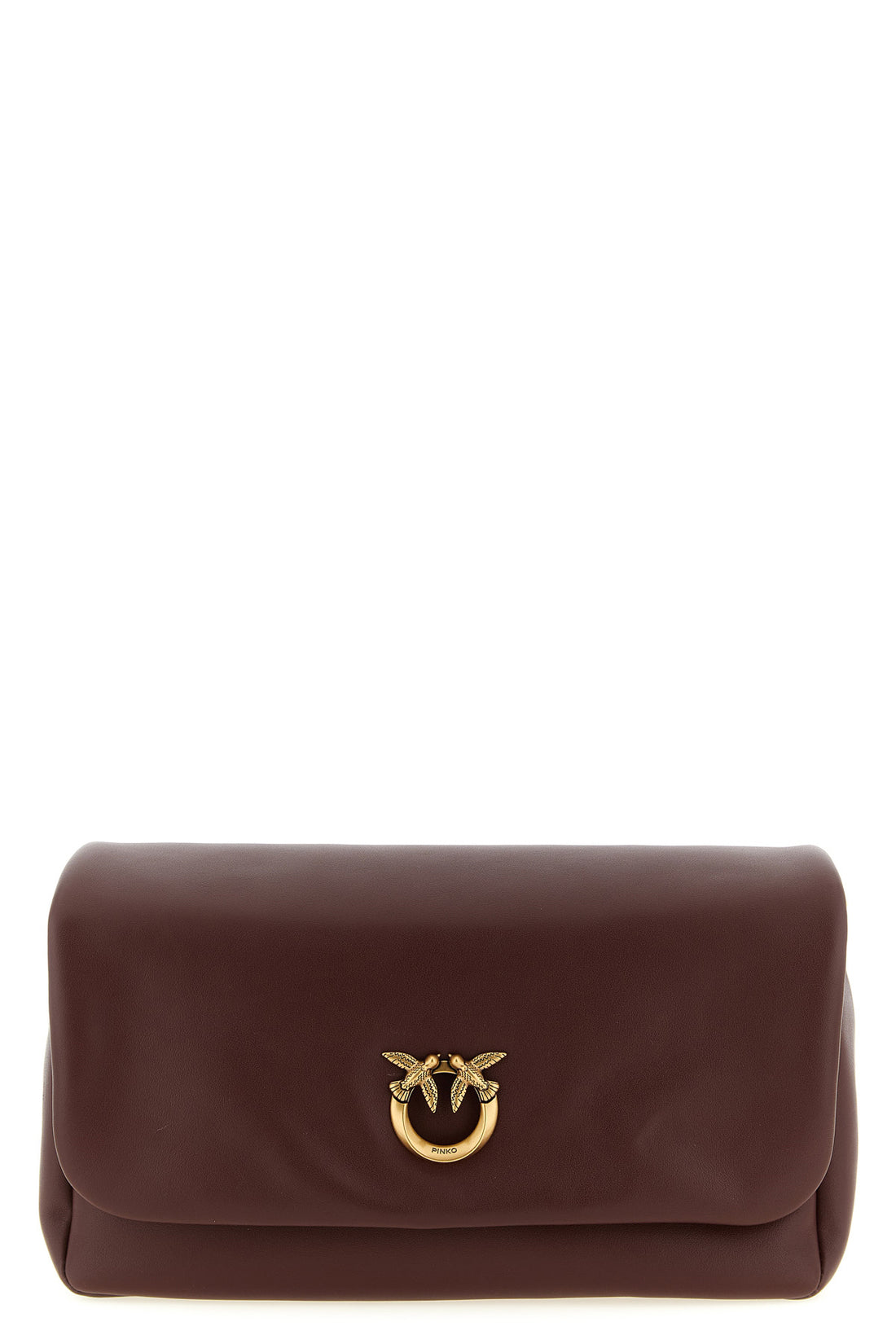 PINKO OS click soft classic soft leather crossbody bag