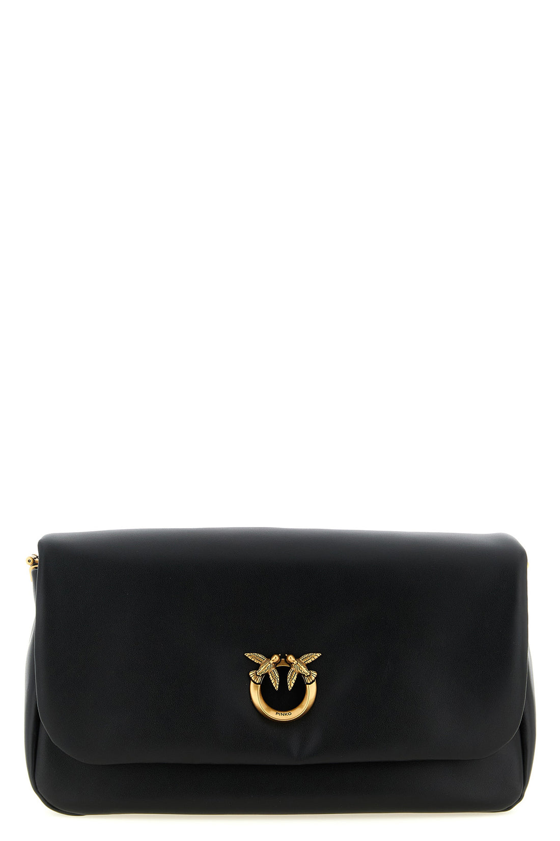 PINKO OS click soft classic soft leather crossbody bag