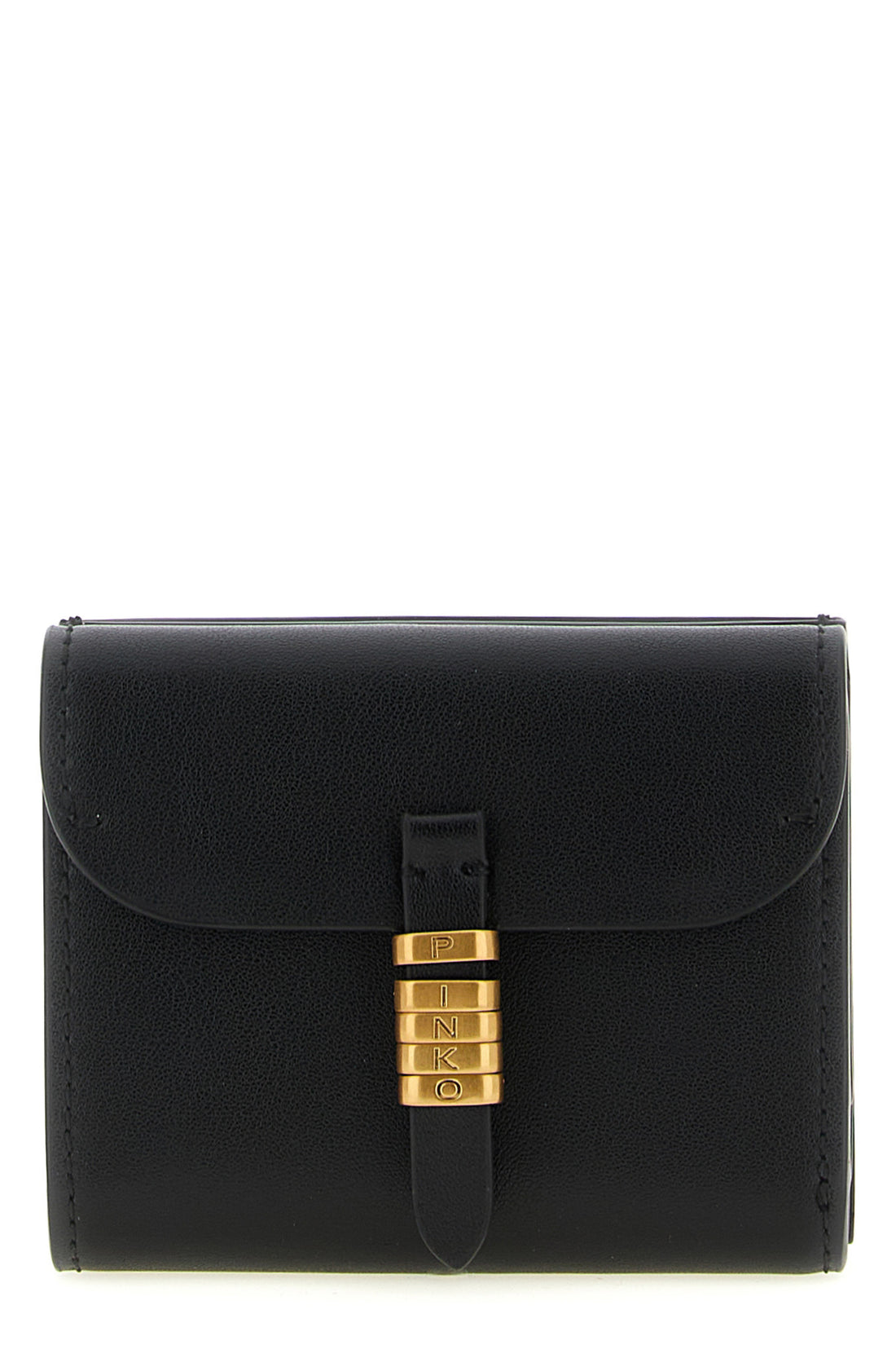 PINKO OS saddle calf leather wallet