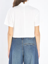 ALAIA 36 cropped t-shirt in cotton jersey