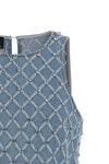 amorino cotton denim mini dress