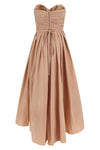 long dattero dress in light and shiny taffeta