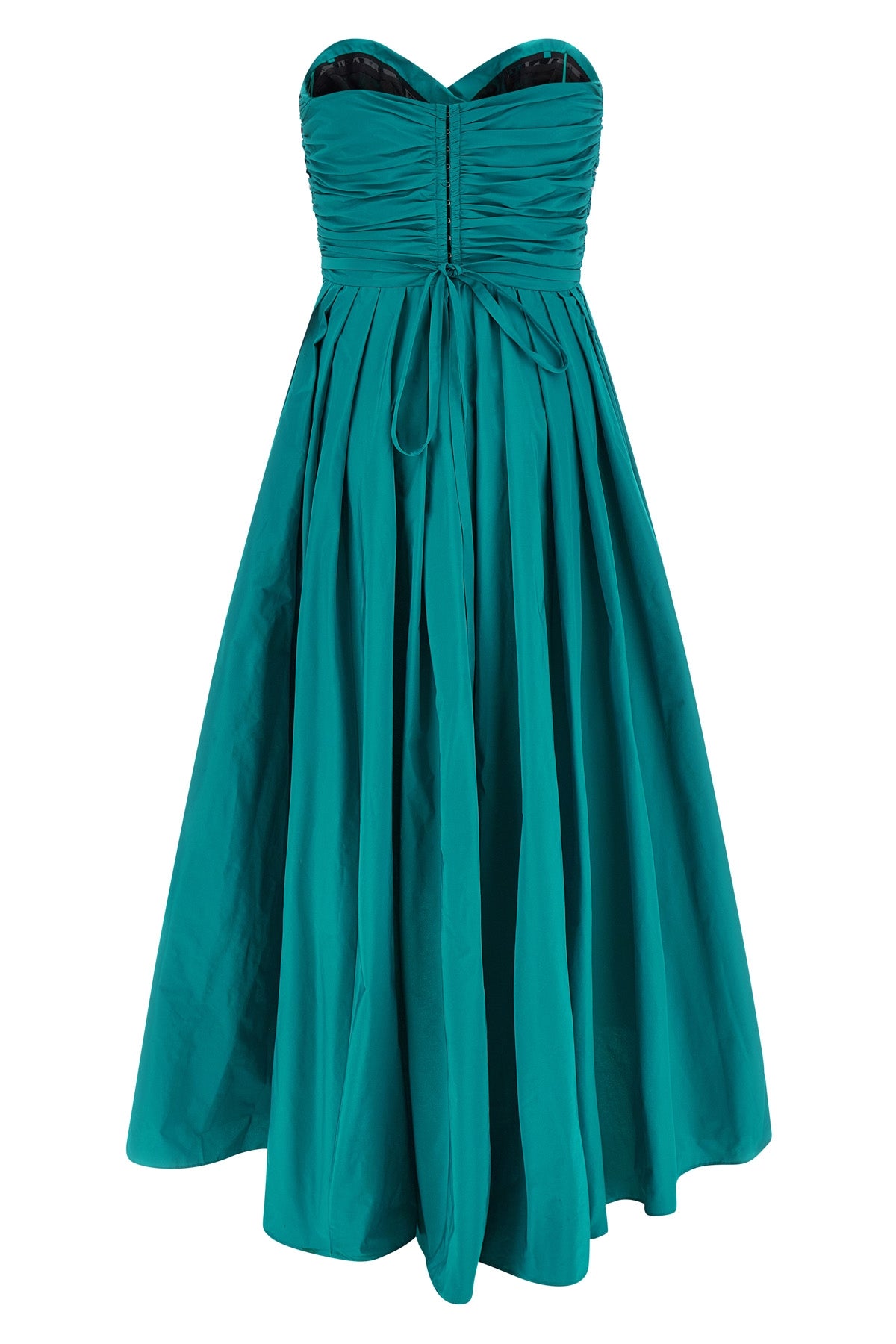 long dattero dress in light and shiny taffeta