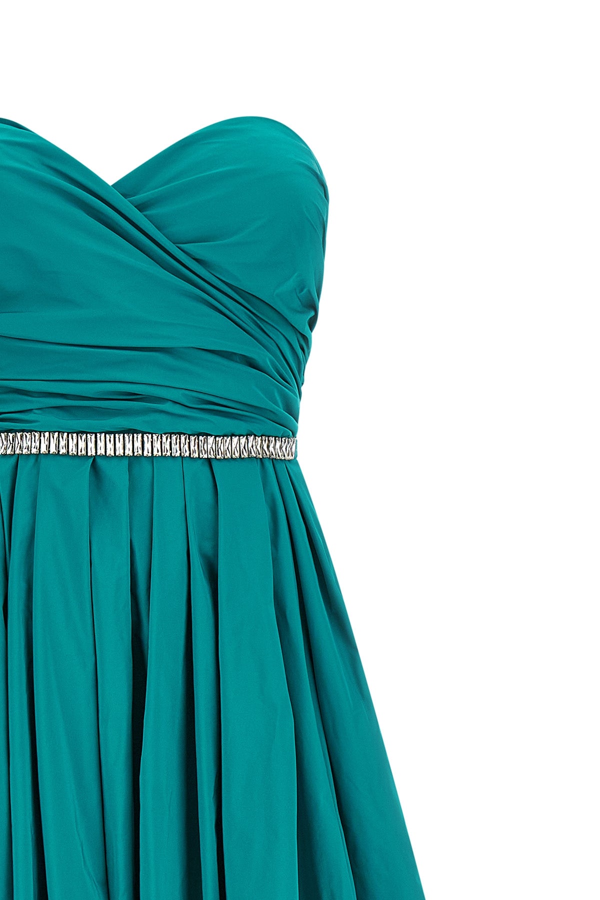 long dattero dress in light and shiny taffeta