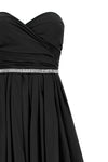 long dattero dress in light and shiny taffeta