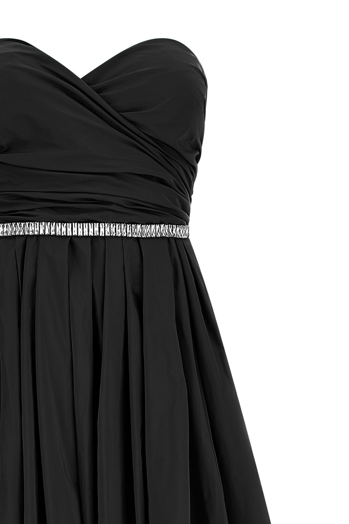 long dattero dress in light and shiny taffeta