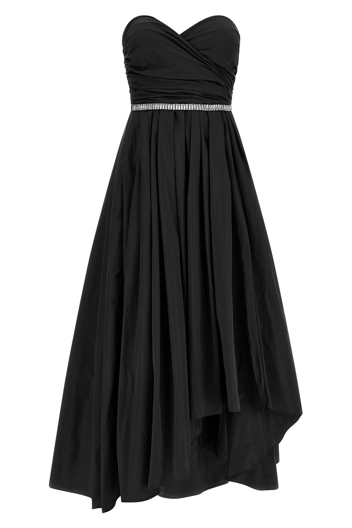 long dattero dress in light and shiny taffeta