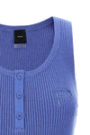 sisma tank top in ribbed stretch cotton and cashmere blend