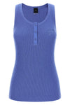 sisma tank top in ribbed stretch cotton and cashmere blend