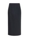 stretch wool pencil skirt